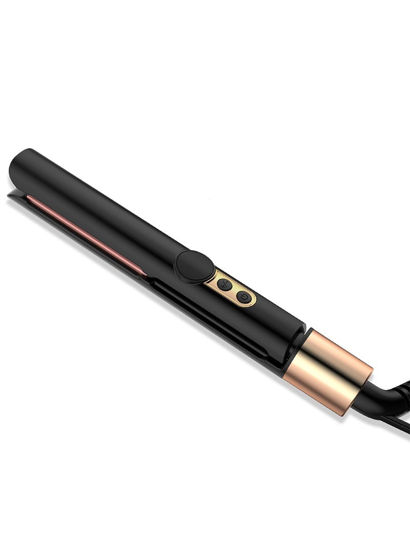 BESTIS Hand-Sized Mini Hair Straightener - 1.18 Inch Portable Ceramic Small Flat Iron for Short Hair, Bangs, Curls - Lightweight, Dual Voltage for Travel Hair Iron, Ideal for Styling - Black - Image 2