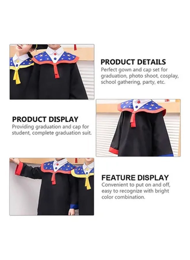 نيبمينينت Kids Graduation Role Pretend Play Costume With Cap - Image 3