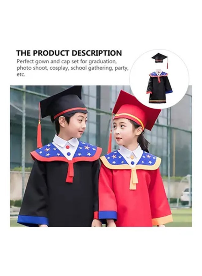 نيبمينينت Kids Graduation Role Pretend Play Costume With Cap - Image 4
