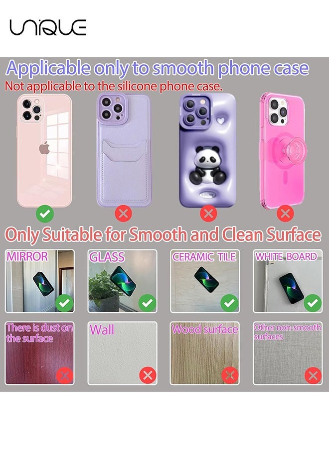 Unique 3 Pack Silicone Suction Cup Phone Mount, Hands-Free Strong Grip Holder, Non-Slip Self-Adhesive Cell Phone Suction Bracket, Suitable TikTok Creator, Videos, Selfies  - Image 5