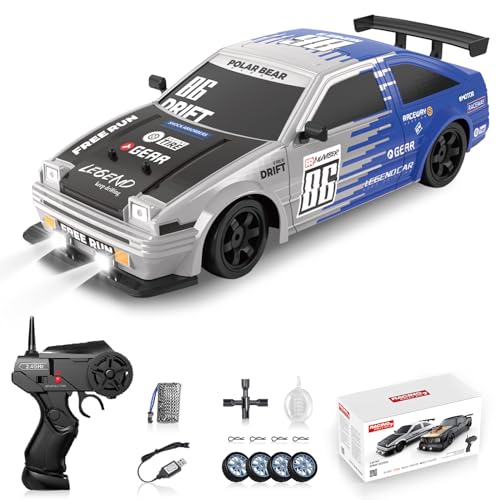 Sakeye RC Drift Car Remote Control Cars 116 24GHz Drifting RC Car 4WD Remote Control Drift Cars with Spray LED Lights and Drifting Tires Toy Cars for Adults Boys Kids - Image 1