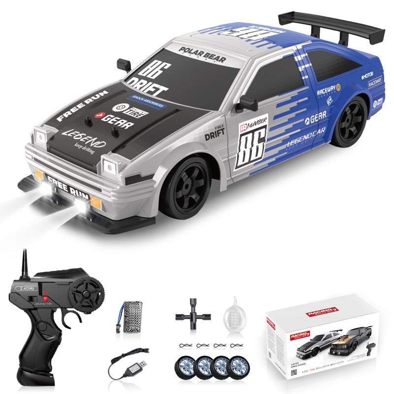 Sakeye RC Drift Car Remote Control Cars 116 24GHz Drifting RC Car 4WD Remote Control Drift Cars with Spray LED Lights and Drifting Tires Toy Cars for Adults Boys Kids - Image 3