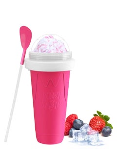 Generic Slushy Maker Cup, Slushy Maker Ice Cup Frozen Magic Squeeze Cup Cooling Maker Cup Freeze Mug Milkshake Smoothie Mug (Pink)  - Image 1