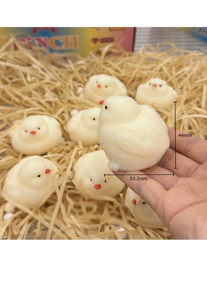 Handmade Chicken Soft Toy Silicone Squeeze Toy Baby Squeeze Happy Stuffed Baby Chicken Squeeze Cute Chicken Quiet Fidget Toys，for Kids and Adults Relieve Stress Anxiety A D H D Autism Sensory Toys Relief Calming Fidget Toy Gift - Image 2