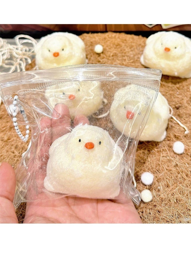 Handmade Chicken Soft Toy Silicone Squeeze Toy Baby Squeeze Happy Stuffed Baby Chicken Squeeze Cute Chicken Quiet Fidget Toys，for Kids and Adults Relieve Stress Anxiety A D H D Autism Sensory Toys Relief Calming Fidget Toy Gift - Image 4