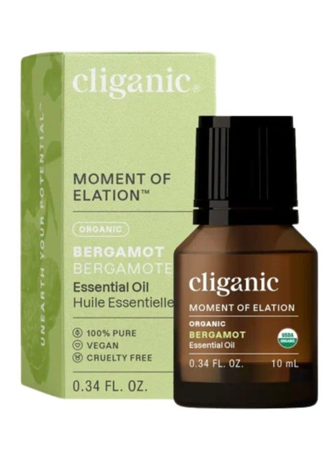 Cliganic Organic Bergamot Essential Oil 10ml, 100% Pure Natural Undiluted, for Aromatherapy, Non-GMO Verified  - Image 1