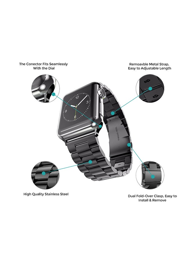 O Ozone Metal Straps For Apple Watch Series 10 | Ultra 2 | 8 Ultra | 9 | 8 | 7 | 6, 49/46/45/44/42mm, Solid Stainless Steel Replacement Wristband - Silver  - Image 5