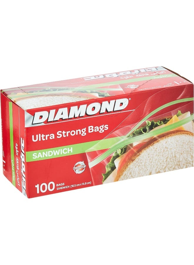 Diamond Ultra Strong Sandwich Bags - 100 Count - Image 2