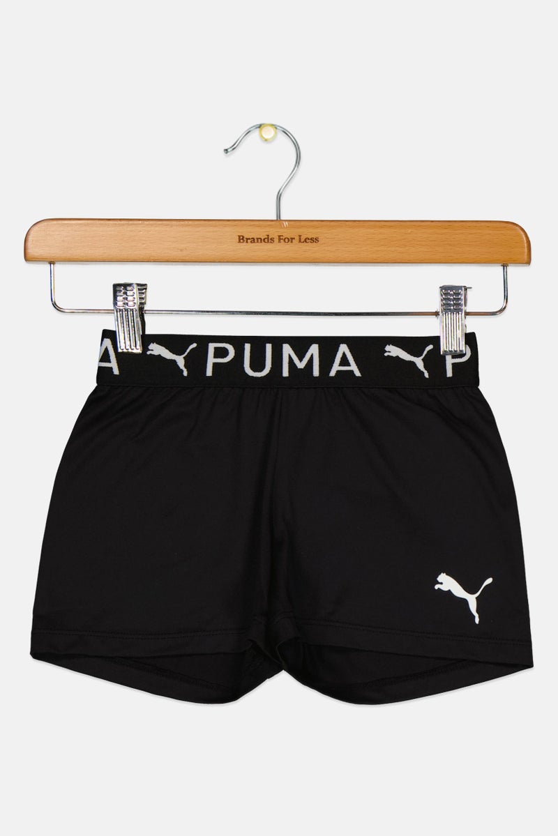 PUMA Kids Boy Brand Logo Active Essential Drycell Shorts, Black - Image 2