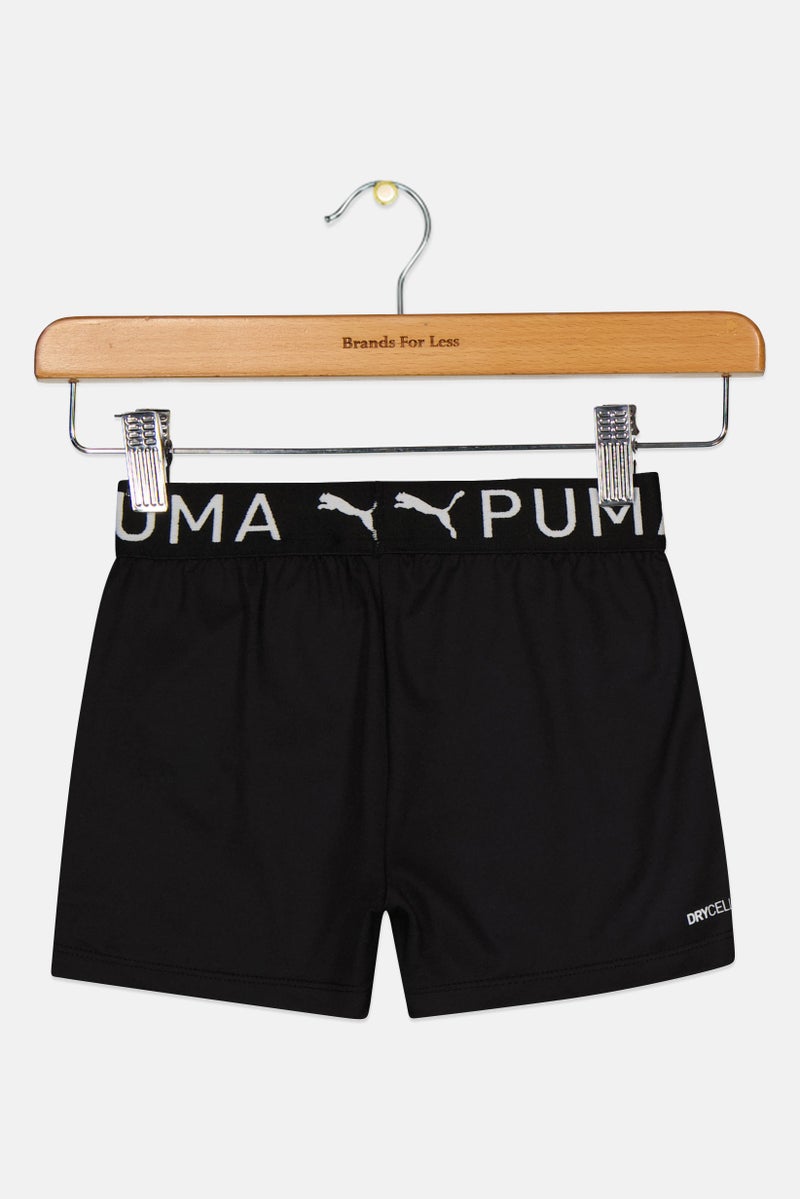 PUMA Kids Boy Brand Logo Active Essential Drycell Shorts, Black - Image 3