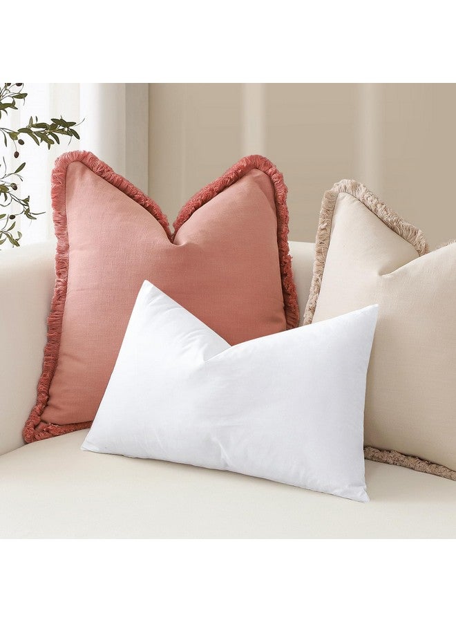 Artscope Synthetic Down Pillow Insert, 20x20 Down Alternative Throw Pillow Insert. Ultra Soft Fluffy Sleeping Pillow with 100% Cotton Cover, Decorative Pillows Set of 2-White. - Image 4