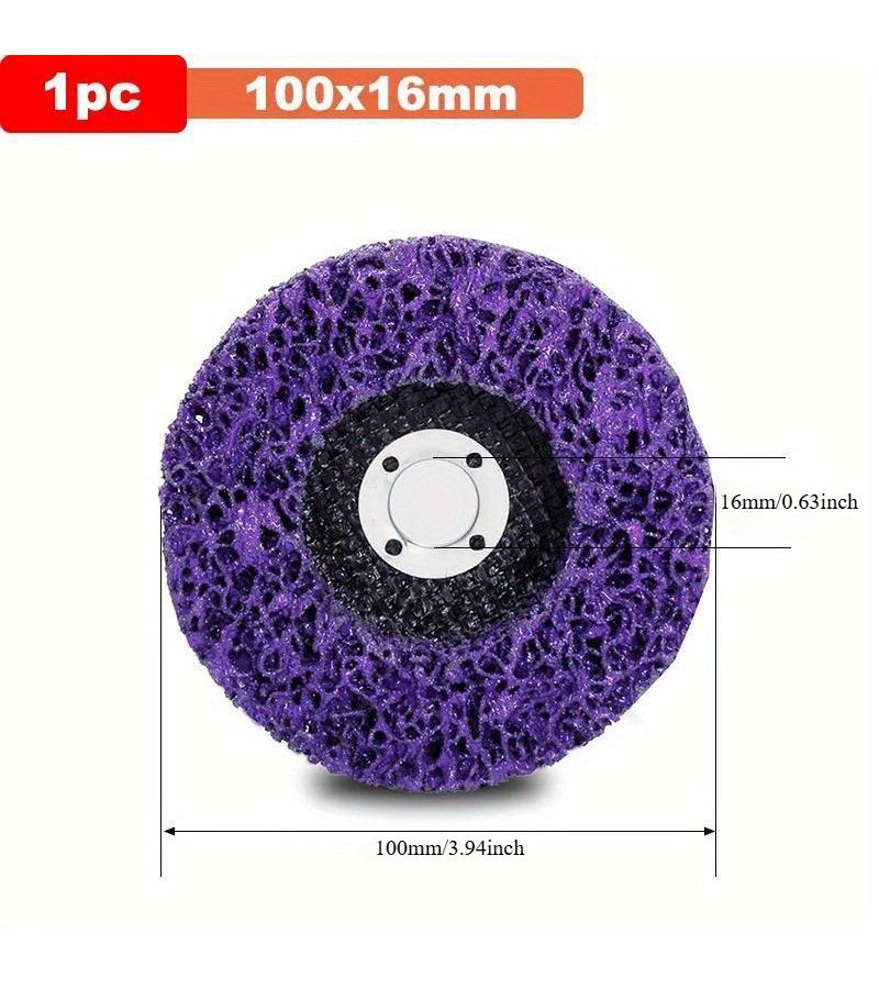 1 Pcs 100mm Coral Disc Poly Strip Disc Grinder Strip Disc Abrasive Wheel For Paint Rust Removal Angle Grinder - Image 5