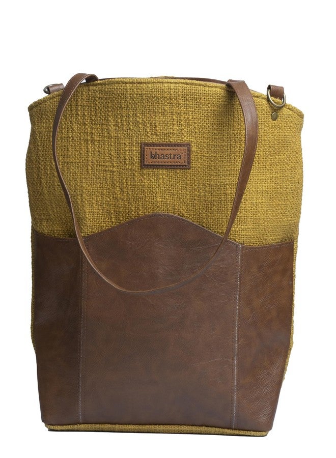 BHASTRA Messenger Tote Bag - Mustard | Bag for Women | Laptop | Tote Bags for Women For Office Use, Work | Ladies Stylish Shoulder Bag-Ideal For Gifting - Image 2