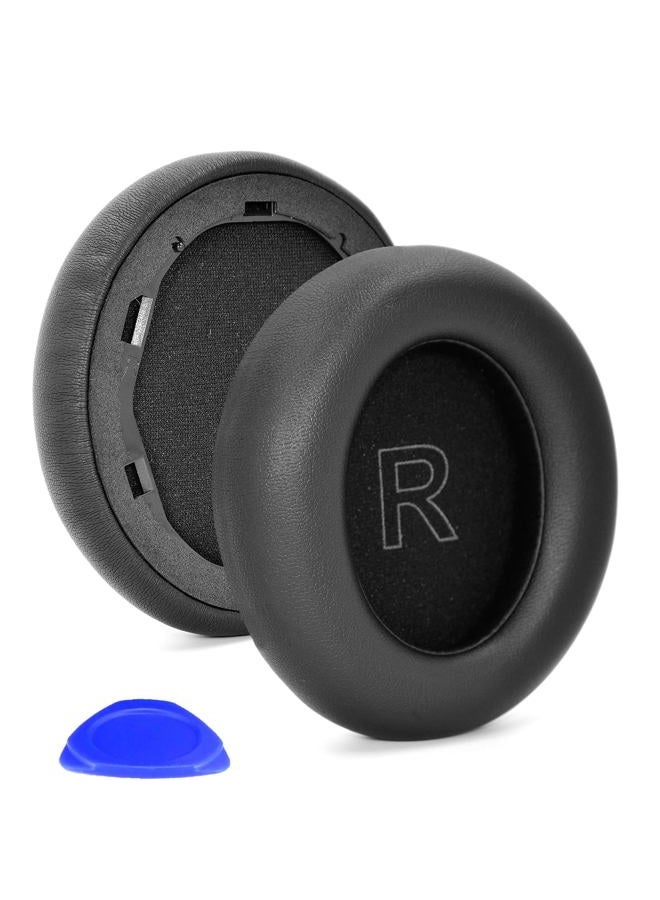 defean Life Q30 / Q35 Earpads - Replacement Ear Cushion Foam Cover Ear Pads Compatible with Anker Soundcore Life Q30 / Q35 BT Headphones, Softer Leather,High-Density Noise Cancelling Foam (Black) - Image 1