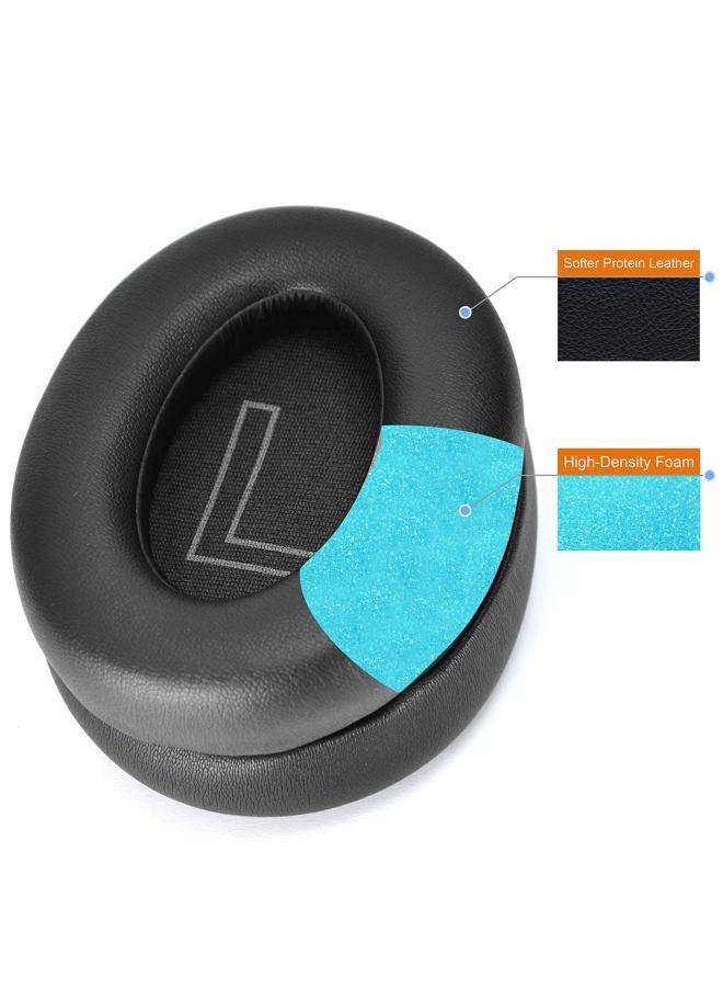 defean Life Q30 / Q35 Earpads - Replacement Ear Cushion Foam Cover Ear Pads Compatible with Anker Soundcore Life Q30 / Q35 BT Headphones, Softer Leather,High-Density Noise Cancelling Foam (Black) - Image 3