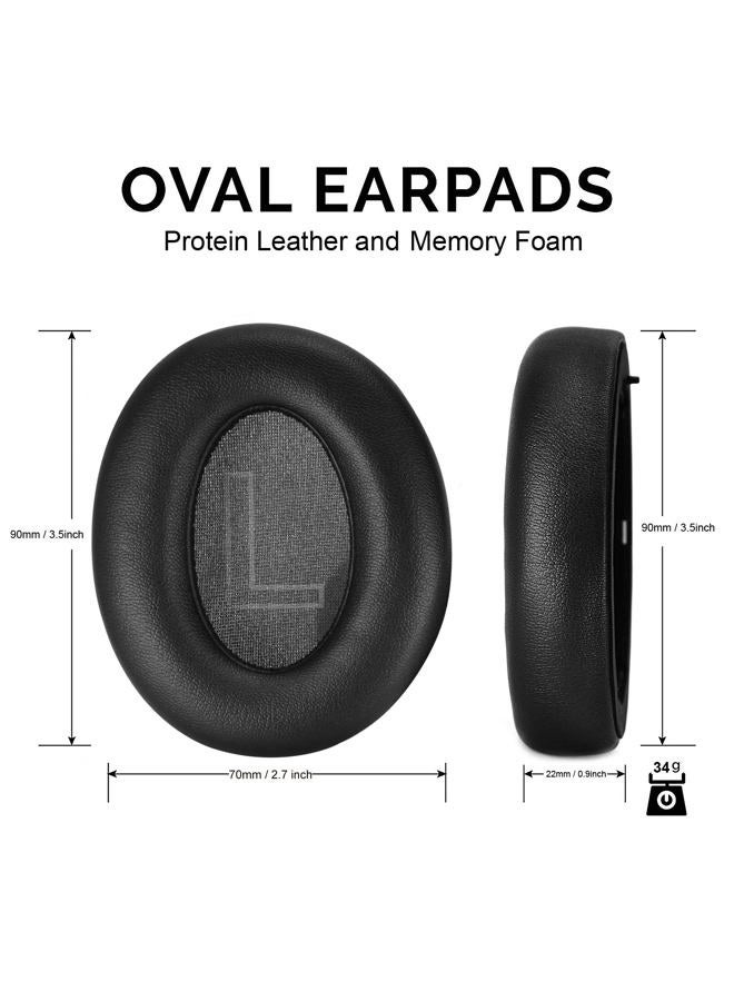 defean Life Q30 / Q35 Earpads - Replacement Ear Cushion Foam Cover Ear Pads Compatible with Anker Soundcore Life Q30 / Q35 BT Headphones, Softer Leather,High-Density Noise Cancelling Foam (Black) - Image 4