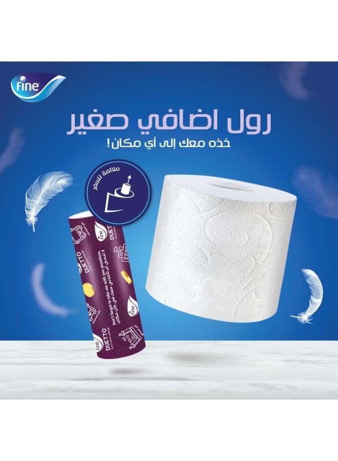 Fine Toilet Tissues Duetto – 2-Ply Soft Rolls, Pack of 6 for Everyday Comfort & Hygiene - Image 2
