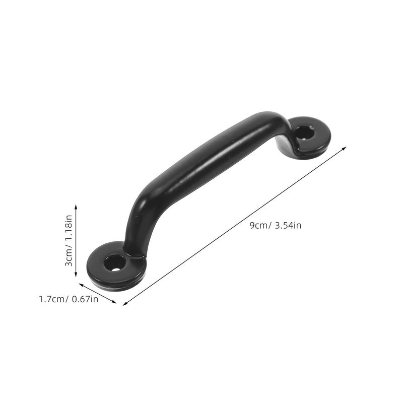 Black Iron Drawer Handles 6 Pack Vintage Minimalist Cabinet Hardware For Furniture - Image 3