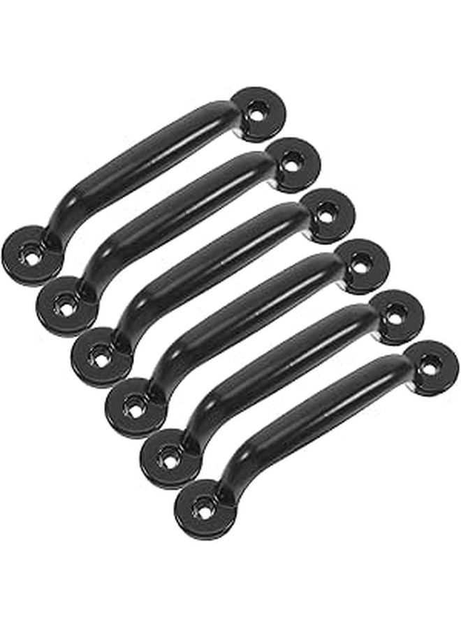 Black Iron Drawer Handles 6 Pack Vintage Minimalist Cabinet Hardware For Furniture - Image 1