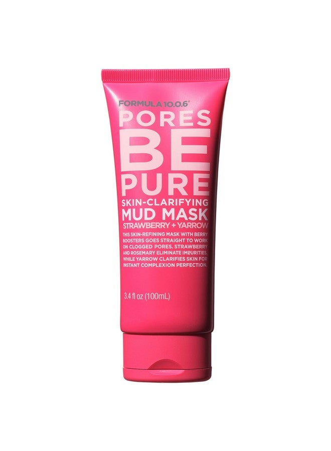 FORMULA 10.0.6 Pores Be Pure Skinclarifying Mud Mask 3.4 Fl Oz. Unclogs Pores Removes Impurities For Clear Skin Vegan Parabenfree Sulfatefree & Crueltyfree - Image 1
