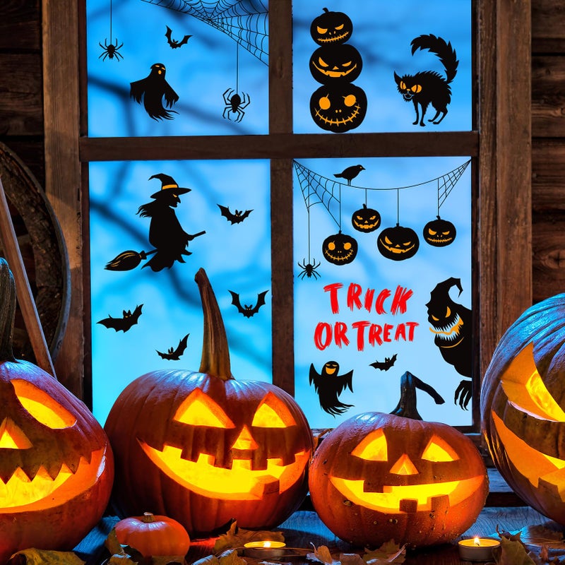 Tonak Halloween Window Clings  Zombie Vampire Halloween Party Decor Bloody Hand Footprints Window Wall Decals Halloween Window Stickers Decorations for Kids Party Floor Sticker Clings - Image 5
