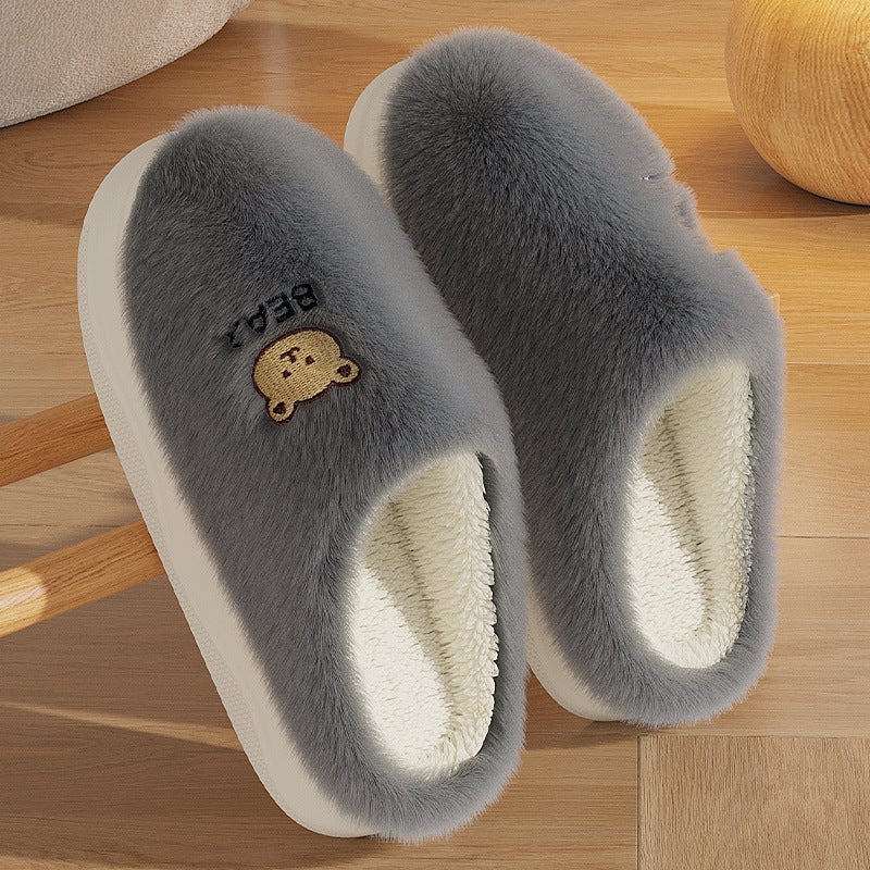 Cotton Slippers Men'S 2023 New Indoor Household Cartoon Warm Plush Slippers Men'S Outer Wear - Image 4