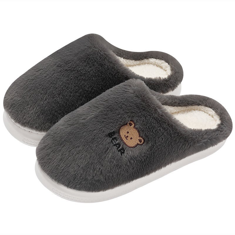 Cotton Slippers Men'S 2023 New Indoor Household Cartoon Warm Plush Slippers Men'S Outer Wear - Image 3