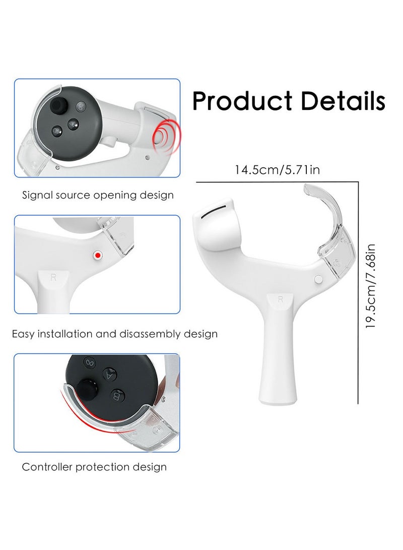 Table Tennis Paddle Grip Handle, Touch Controllers Playing Eleven Table Tennis Racket, Lightweight Table Tennis Adaptor for Meta Quest 3, Enhanced VR Game Accessories - Image 2