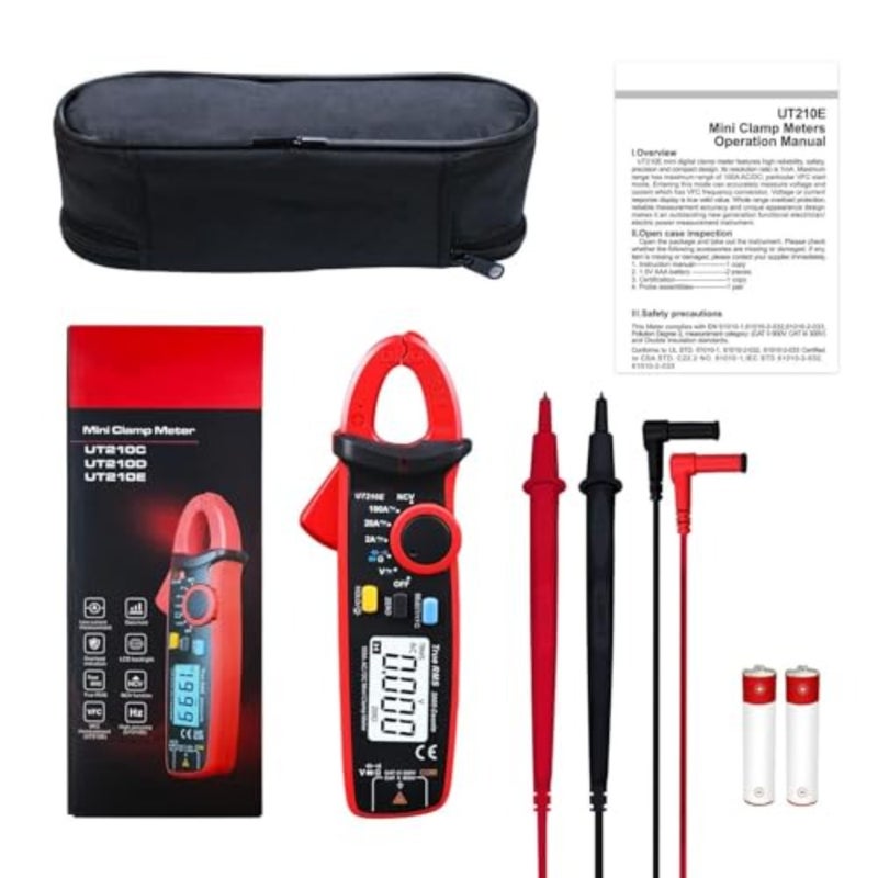 UT210e Digital Clamp Meter AC DC Amp Meter Clamp Multimeter True RMS 2000 Counts Voltmeter Continuity Tester Capacitor HVAC Tool Multi Tester - Image 2