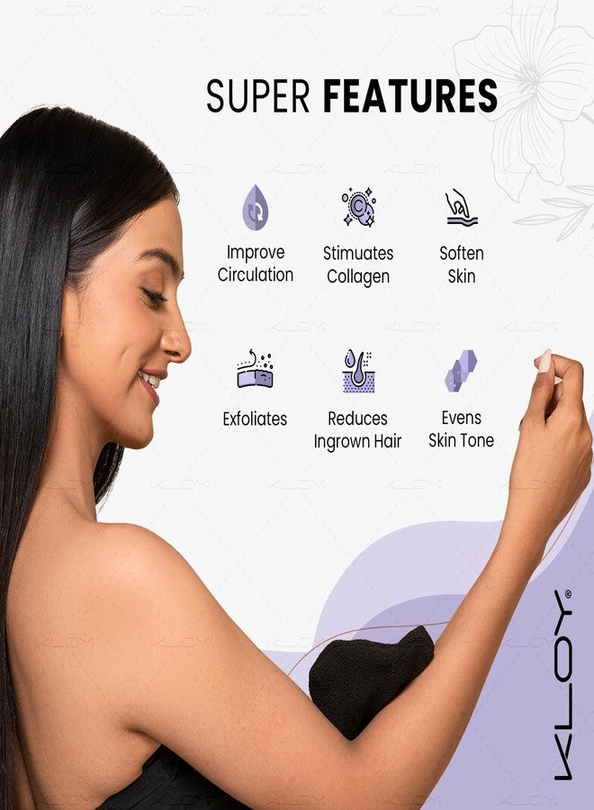 KLOY Bathing Mitt/Glove for Exfoliation, Body Scrubber, Made of Viscose Rayon Fiber - Image 3