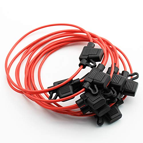 DIGITEN 10pcs Inline 16 AWG Blade ATM Mini Fuse Holder for Car Boat Truck with 30cm Wire (Pack of 10) - Image 2