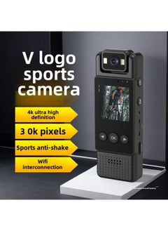 Generic 4K Camera HD Outdoor Sports Camera Motorcycle Electric Vehicle Riding Law Enforcement Recorder Video Recorder-Body Color:4k Wifi Model With Screen (64g) - Official Standard Configuration  - Image 4