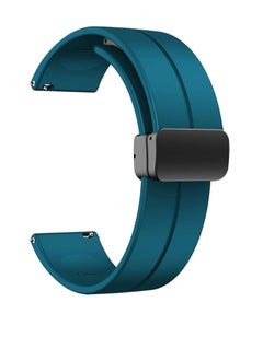 Watch Compatible with Amazfit Bip 5 Band, 22mm Soft Silicone Magnetic Clasp Sport Replacement Strap Compatible with Amazfit Balance/Bip 5 / Cheetah Pro/Cheetah/GTR 47mm / GTR 2 / GTR Turquoise  - Image 1