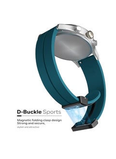Watch Compatible with Amazfit Bip 5 Band, 22mm Soft Silicone Magnetic Clasp Sport Replacement Strap Compatible with Amazfit Balance/Bip 5 / Cheetah Pro/Cheetah/GTR 47mm / GTR 2 / GTR Turquoise  - Image 2