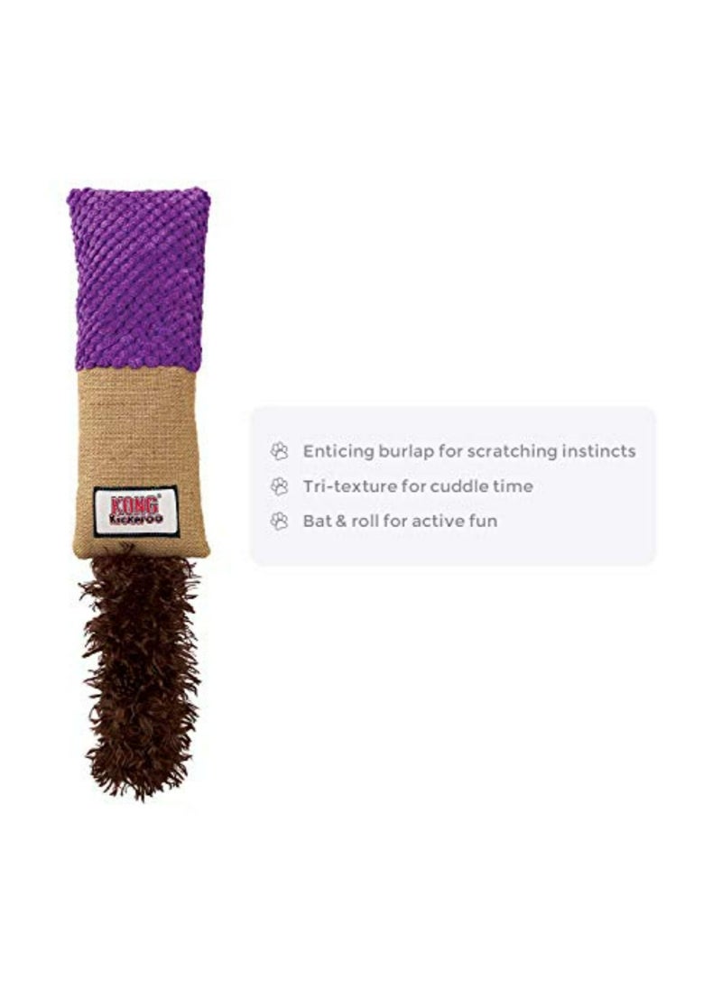 KONG - Kickeroo - Play Enticing Cat Toy, North American Premium Catnip (Colours May Vary) - Cuddler Pattern…