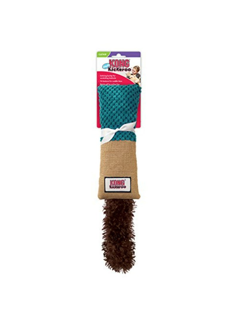 KONG - Kickeroo - Play Enticing Cat Toy, North American Premium Catnip (Colours May Vary) - Cuddler Pattern…