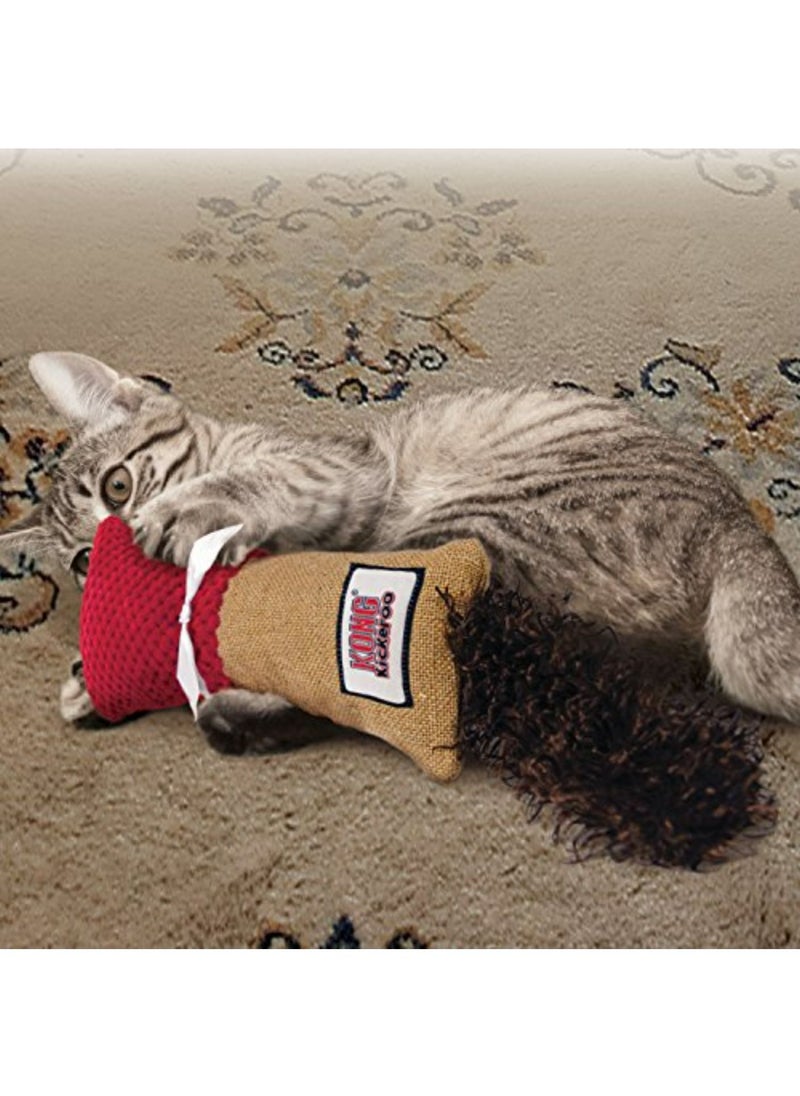 KONG - Kickeroo - Play Enticing Cat Toy, North American Premium Catnip (Colours May Vary) - Cuddler Pattern…