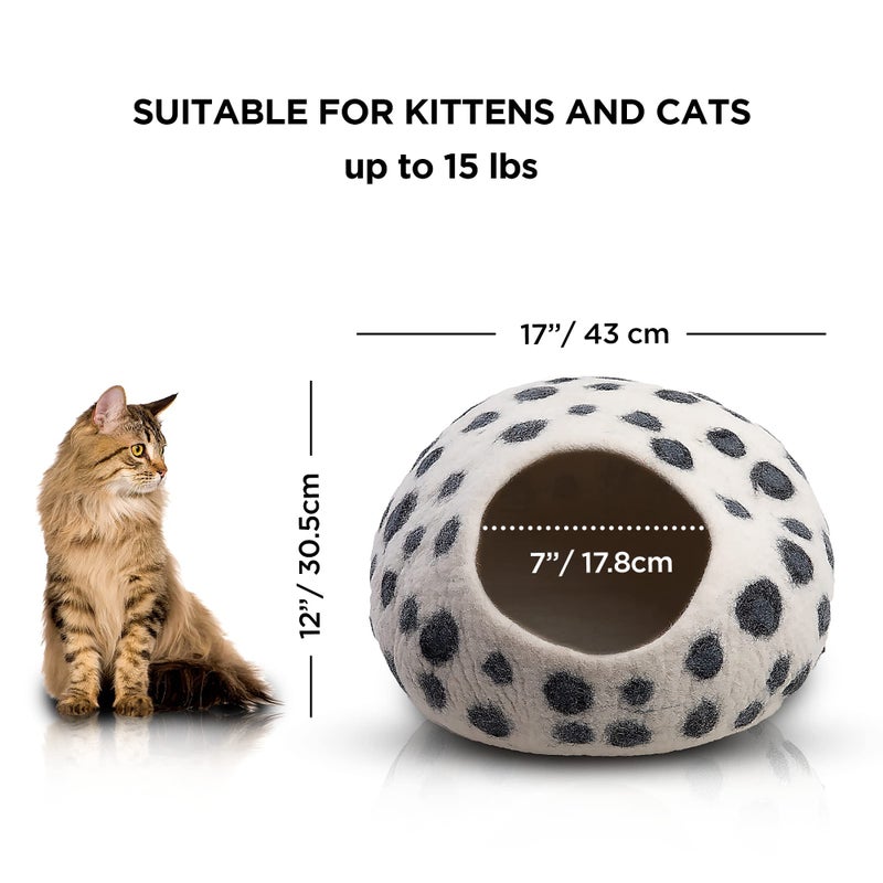 Woolygon Luxurious Merino Wool Cat Cave - Foldable Hideaway Pod for Indoor Cats - Premium Felt Kitten Pet Enclosure - Covered Cat House for Ultimate Cozy Comfort by Woolygon - Image 3