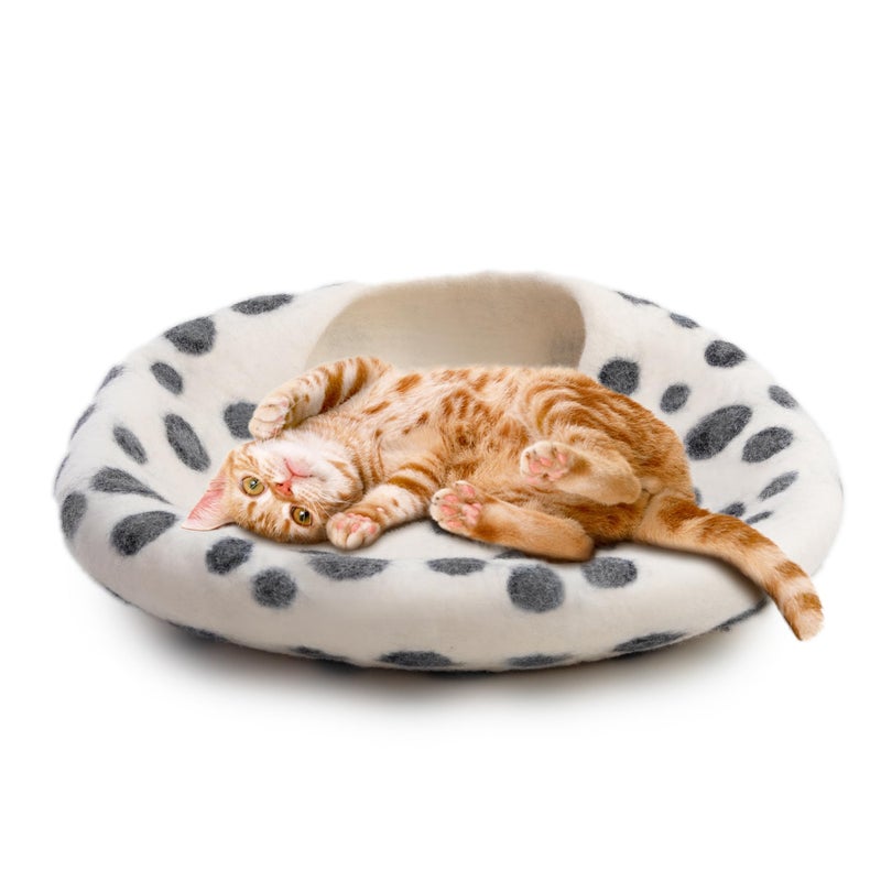 Woolygon Luxurious Merino Wool Cat Cave - Foldable Hideaway Pod for Indoor Cats - Premium Felt Kitten Pet Enclosure - Covered Cat House for Ultimate Cozy Comfort by Woolygon - Image 4