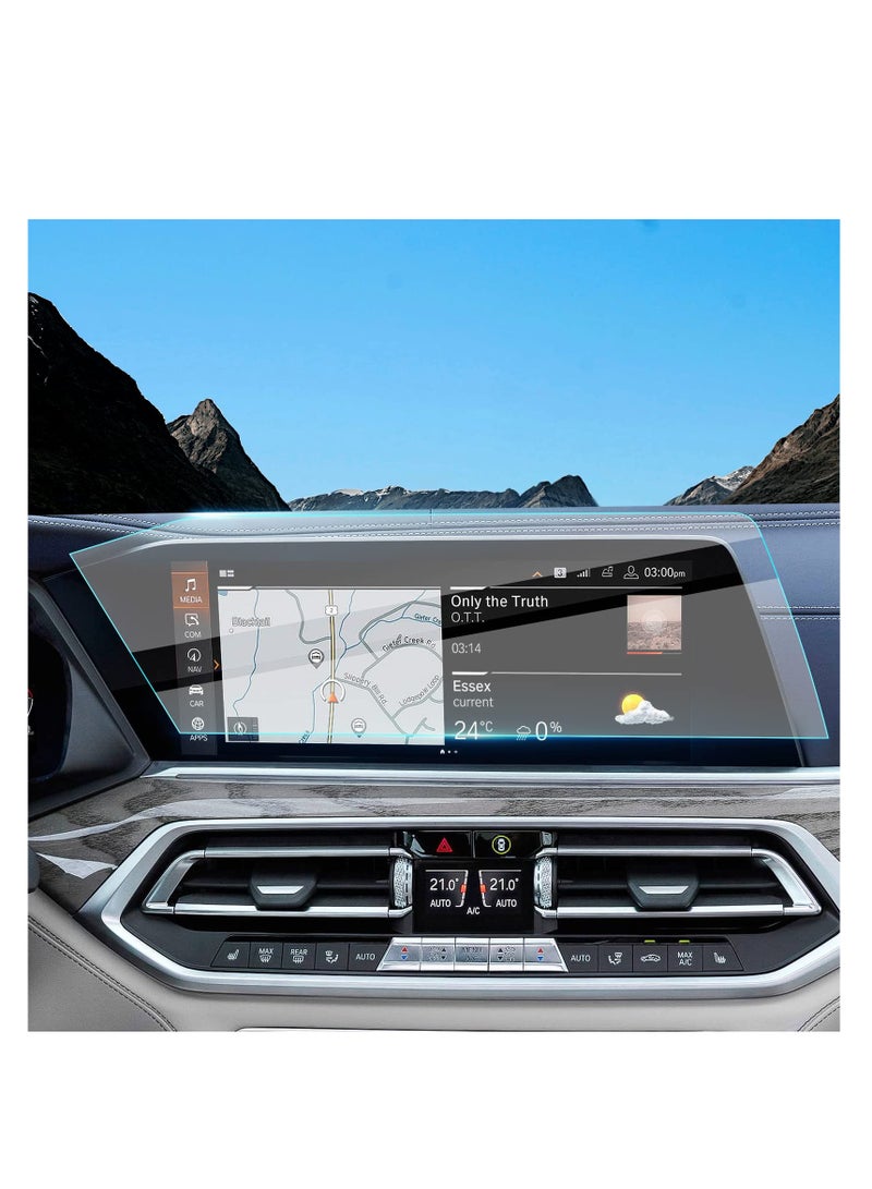 Car Navigation Display Screen Cover, Tempered Screen Protector for BMW X5/X7 2019 2020 2021 2022, Touchscreen Protective Film, Tempered Glass Screen Protector for BMW Accessories - Image 1