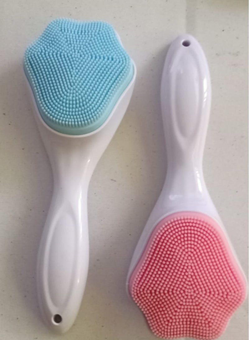 2pieces  Multi Function Silicone Facial Brush Face Cleaning Tool