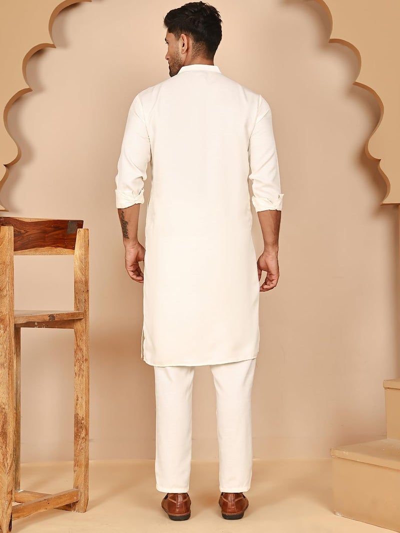 jompers طقم جومبرز الكلاسيكي من مزيج الحرير للرجال - Image 3