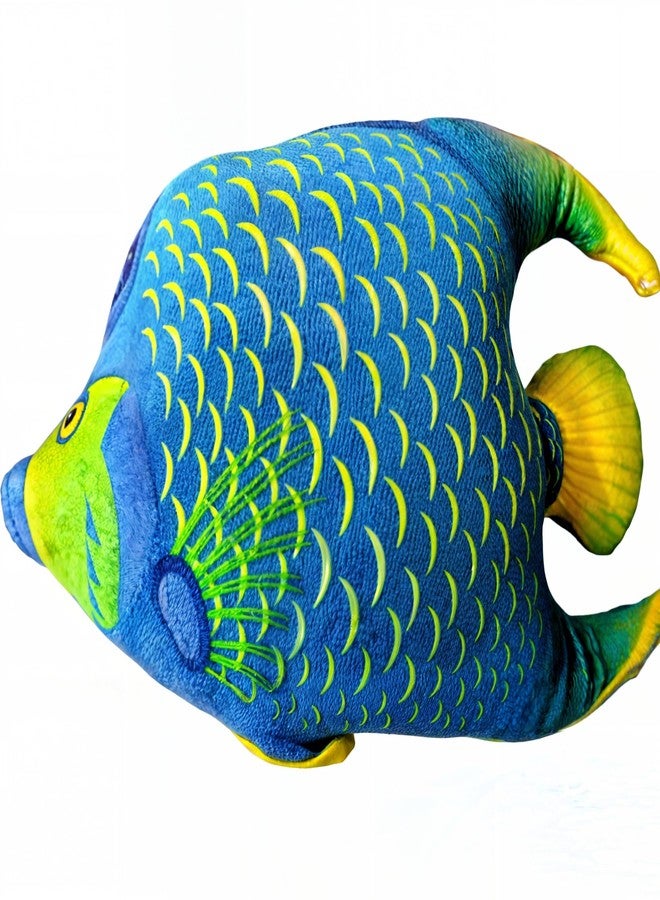 MARQUEONN® 3D Soft Fish Stuffed Toy, Cute Fish Plush Toy Pillow for Home, Office, Cafe, Shop Decoration, Gift - 27 cm (Blue) - Image 1