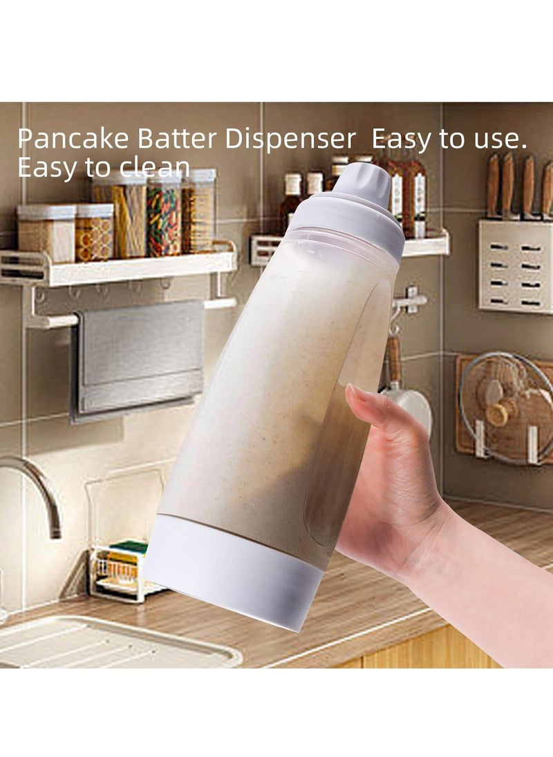 Pancake Batter Dispenser 2 in 1 Pancake Dispenser Mixer Bottle, Batter Dispenser Bottle Baking Tool for Cupcakes, Muffins, Crepes, and More - Image 3