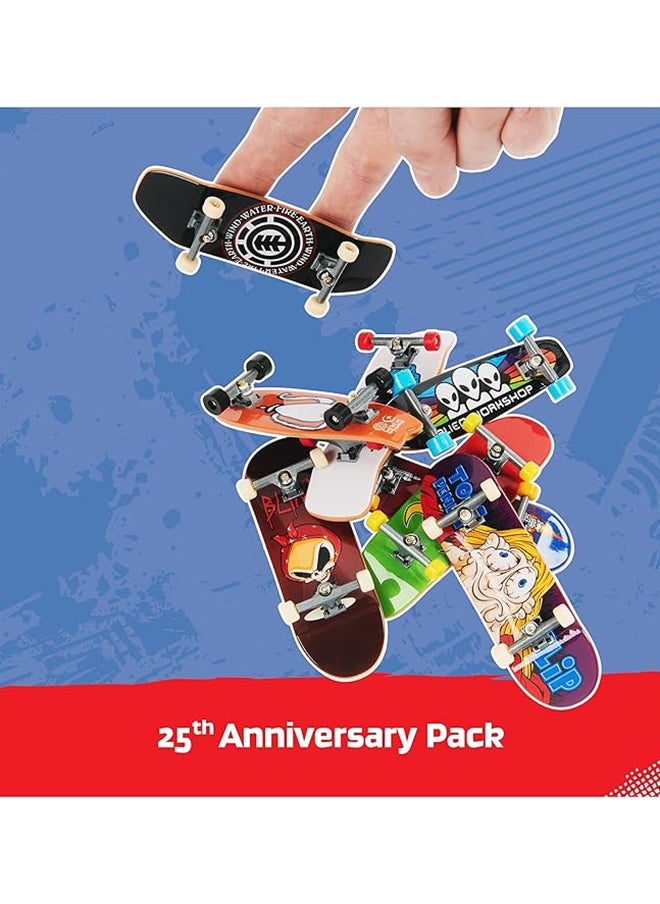 سبن ماستر - Tech Deck، لوحات أصابع مكونة من 8 قطع للذكرى الخامسة والعشرين مع شكل حصري، وألواح تزلج صغيرة قابلة للتجميع والتخصيص - Image 1