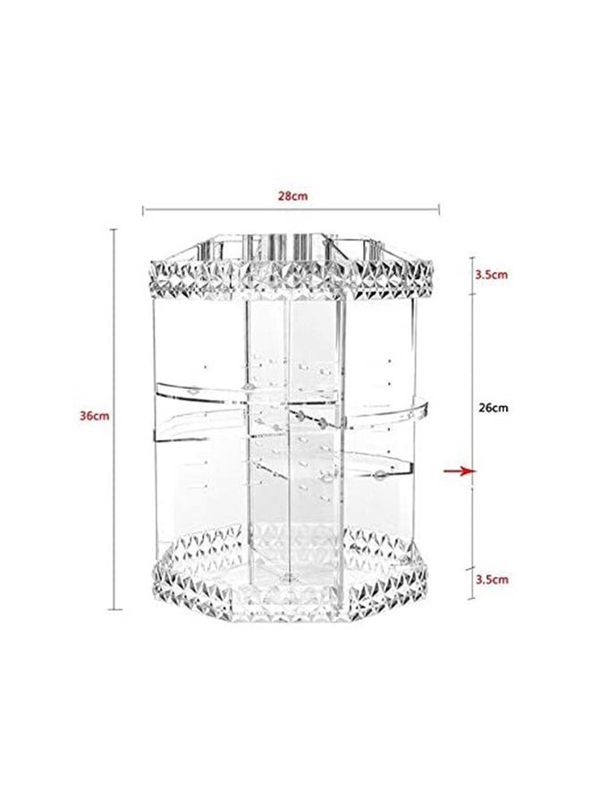 Yameem Makeup Organizer 360 Degree Rotating Adjustable Multi-Function Cosmetic Storage - Image 2