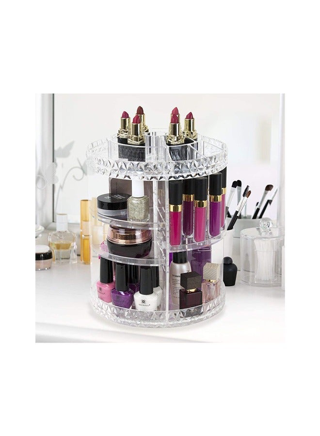 Yameem Makeup Organizer 360 Degree Rotating Adjustable Multi-Function Cosmetic Storage - Image 3