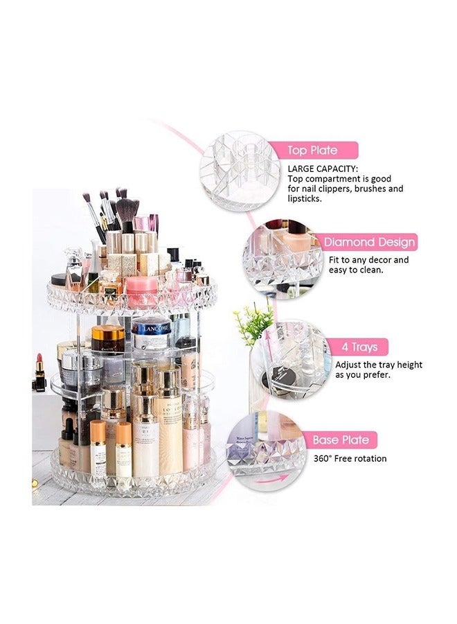 Yameem Makeup Organizer 360 Degree Rotating Adjustable Multi-Function Cosmetic Storage - Image 5