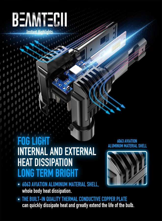 BEAMTECH 9006 HB4 In-Line Fog Light Bulb 6500K Xenon White Fog Light 2 - Image 5