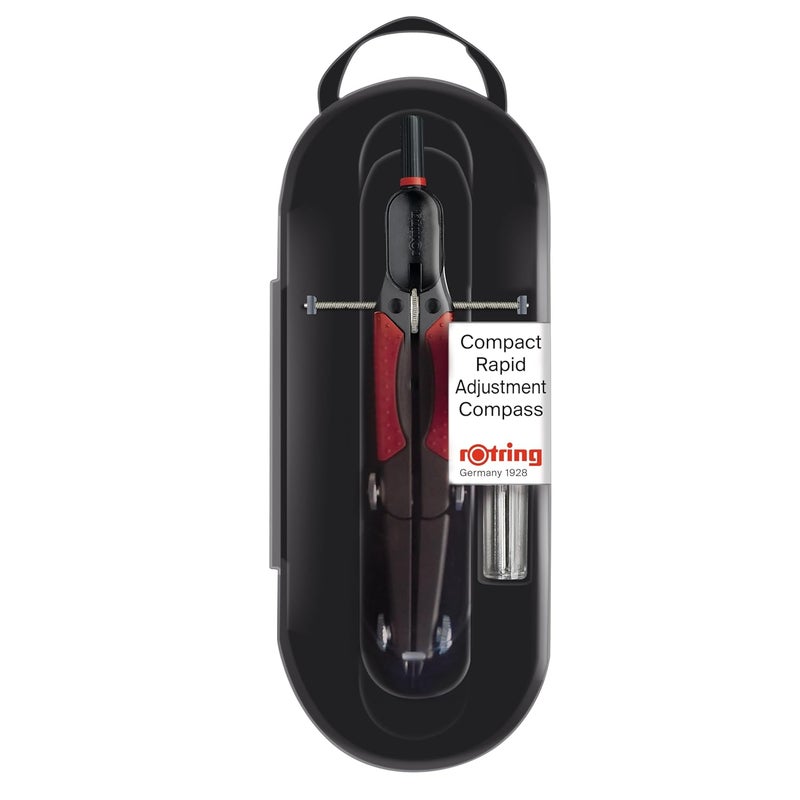 Rotring مجموعة بوصلة مدمجة مع ضبط سريع للرسم الفني والداخلي والمعماري والهندسي - س0676580 - متعدد الألوان - Image 2